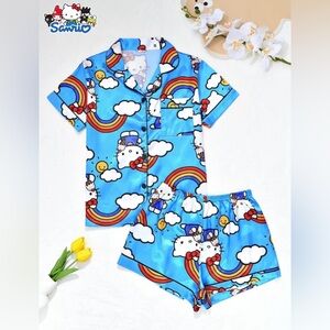 Hello Kitty Rainbow Ice Cream Pajama Set - Women’s Size Large